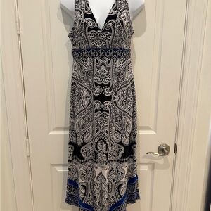 INC Black and Blue Paisley Dress size small. Excellent condition